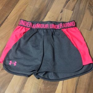 Under Armour shorts.